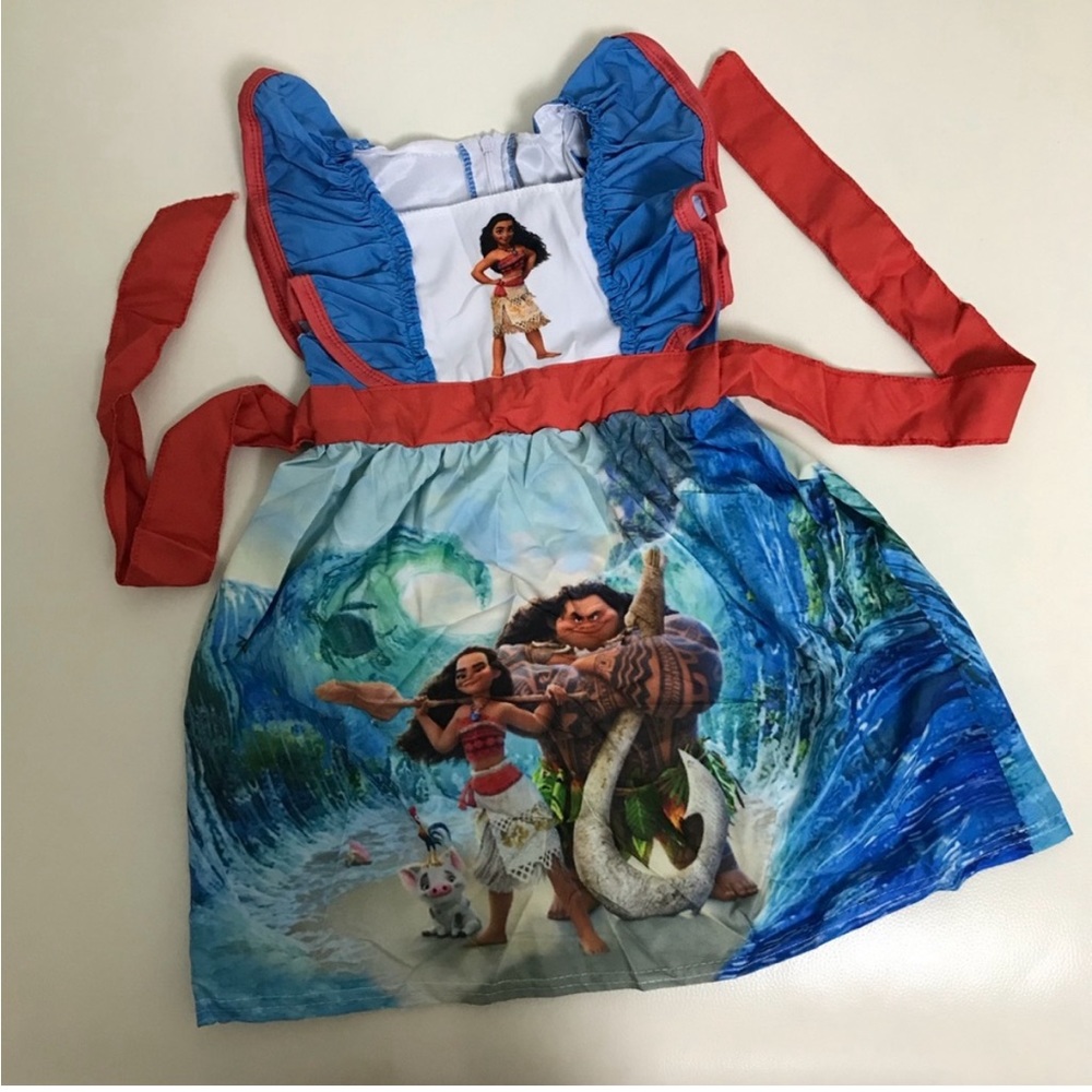 Moana Cute Dress Princess Girl - Picture 1 of 5